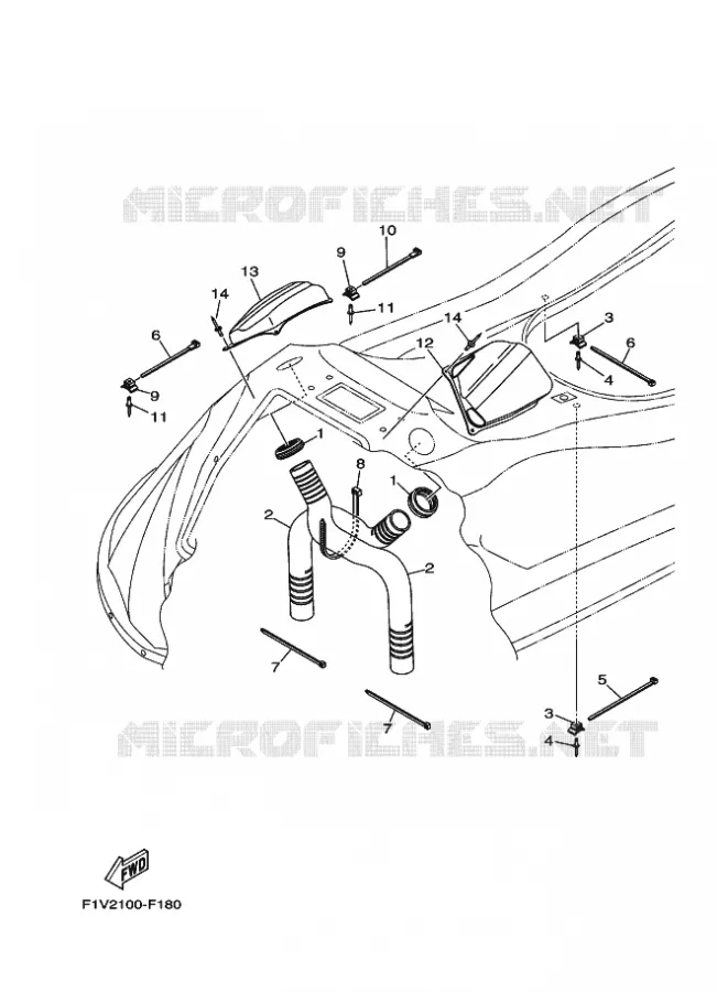 VENTILATION Yamaha WAVERUNNER 700 2010 JET  VX700-J