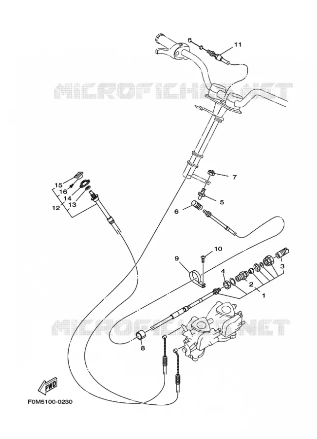 CABLE DE COMMANDE Yamaha WAVERUNNER 700 2004 JET  XL700-C