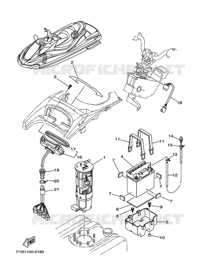 ELECTRIQUE 3 Yamaha WAVERUNNER 1000 2004 FZ  ENG FOR FZ1000A