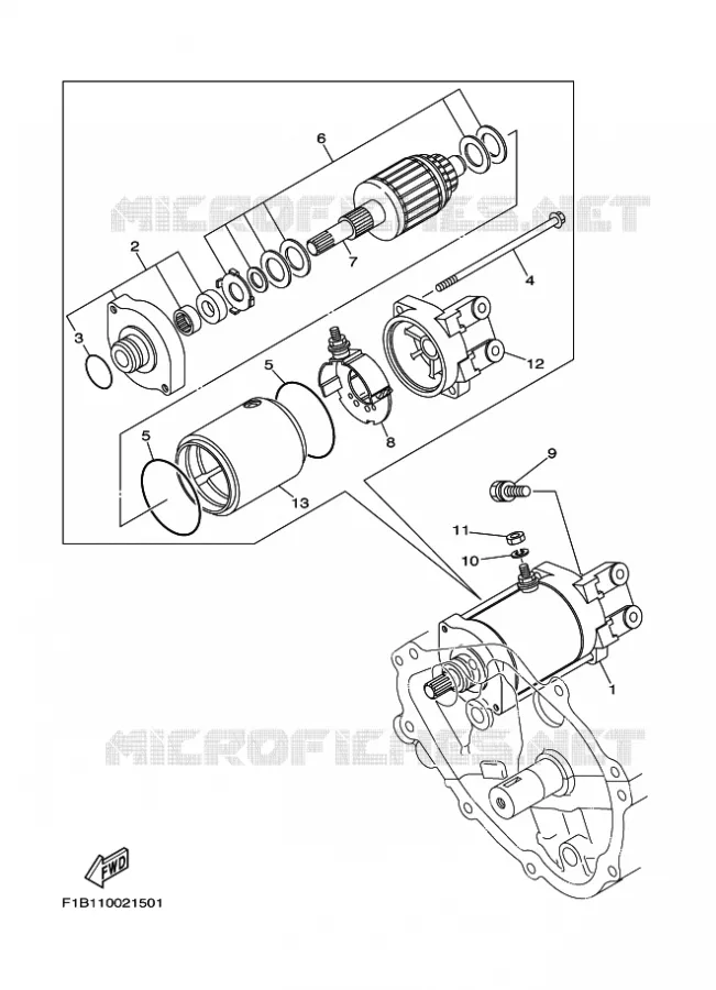 DEMARREUR Yamaha WAVERUNNER 1000 2004 FZ  ENG FOR FZ1000A