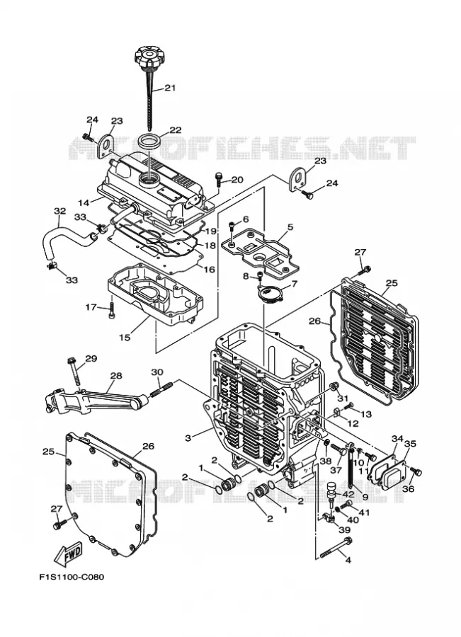 RADIATEUR D'HUILE / ECHANGEUR Yamaha WAVERUNNER 1000 2004 JET  JF1000A