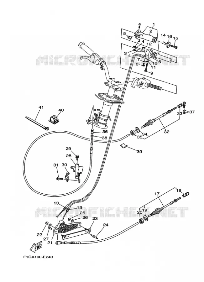 CABLE DE COMMANDE Yamaha WAVERUNNER 1300 2007 JET  GP1300-F