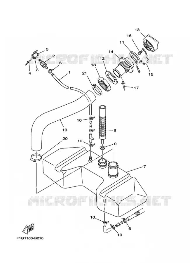 RESERVOIR D'HUILE Yamaha WAVERUNNER 1300 2003 JET  JET FOR GP1300