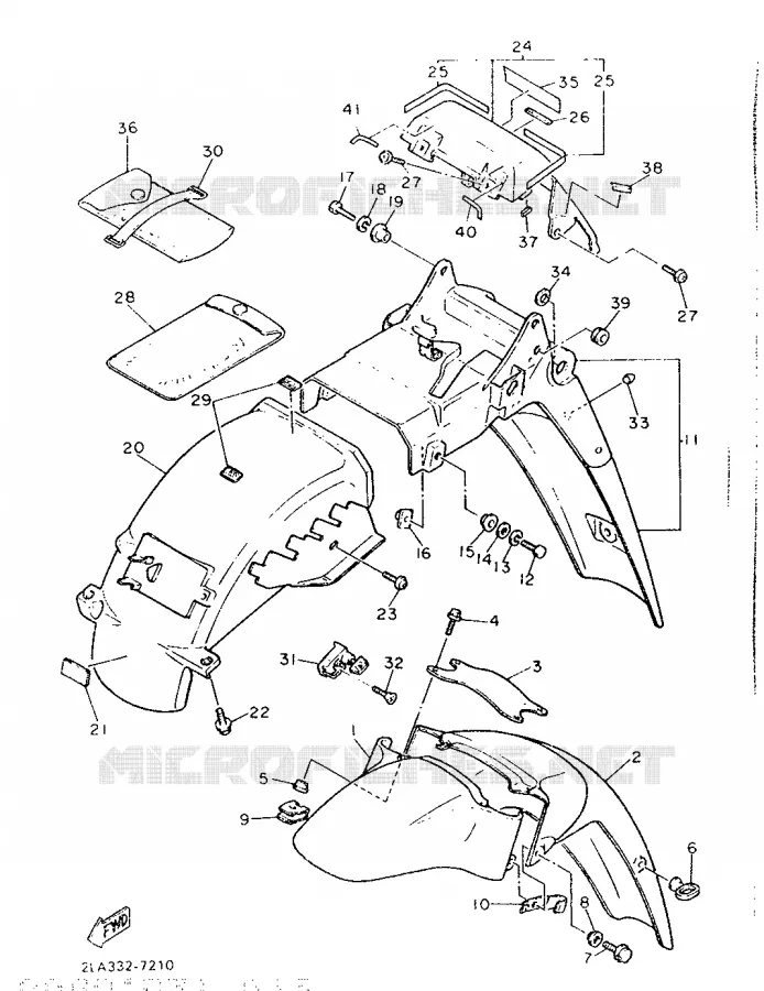 GARDE BOUE Yamaha MOTO 1000 1987 FZR  FZR1000