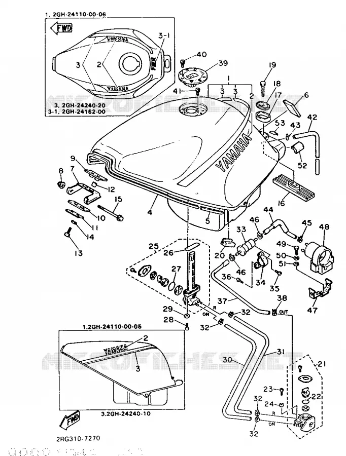 RESERVOIR A ESSENCE Yamaha MOTO 1000 1987 FZR  FZR1000