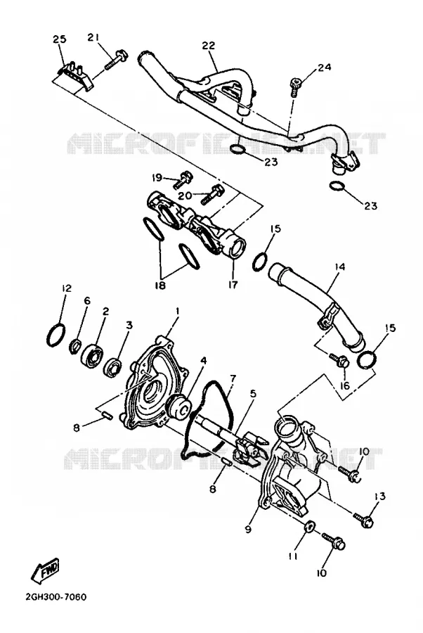 POMPE A EAU Yamaha MOTO 1000 1987 FZR  FZR1000