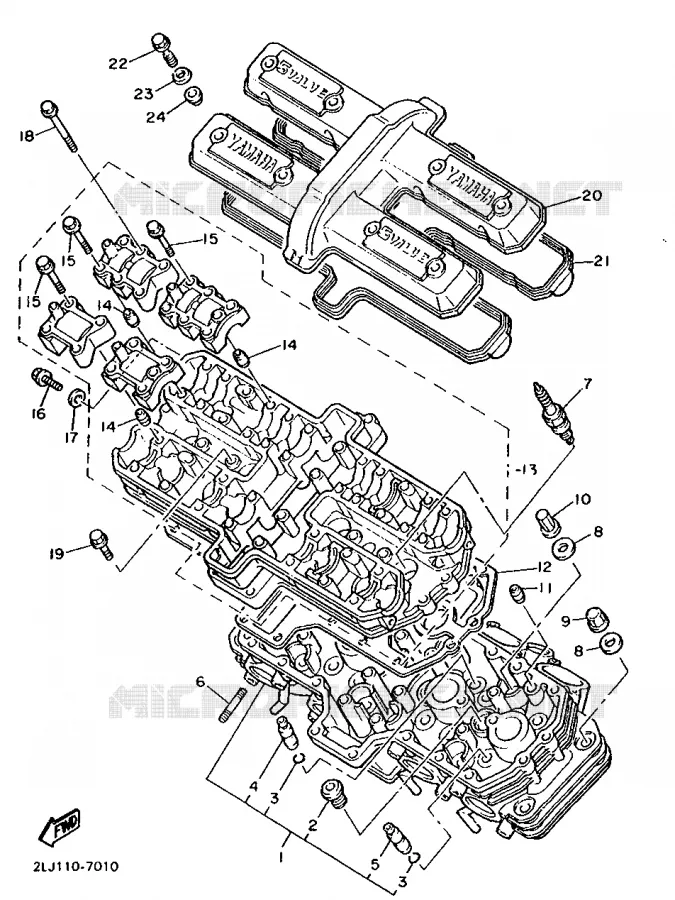CULASSE Yamaha MOTO 1000 1988 FZR  FZR1000