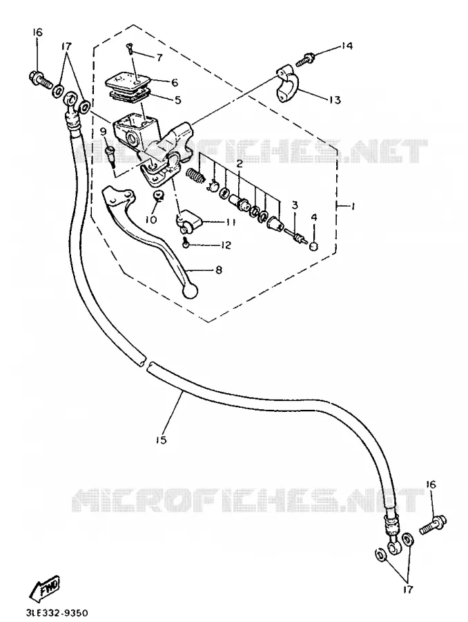 MAITRE CYLINDRE AVANT 2 Yamaha MOTO 1000 1990 FZR  FZR1000