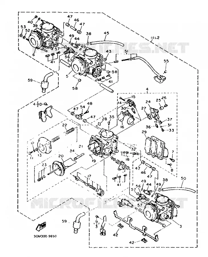 PIÈCES OPTIONNELLES - CARBURATEUR Yamaha MOTO 1000 1990 FZR  FZR1000