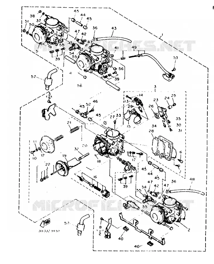 PIÈCES OPTIONNELLES - CARBURATEUR Yamaha MOTO 1000 1994 FZR  FZR1000