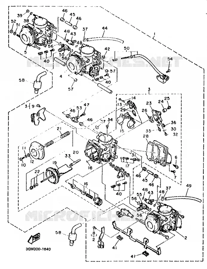 PIÈCES OPTIONNELLES - CARBURATEUR Yamaha MOTO 1000 1994 FZR  FZR1000