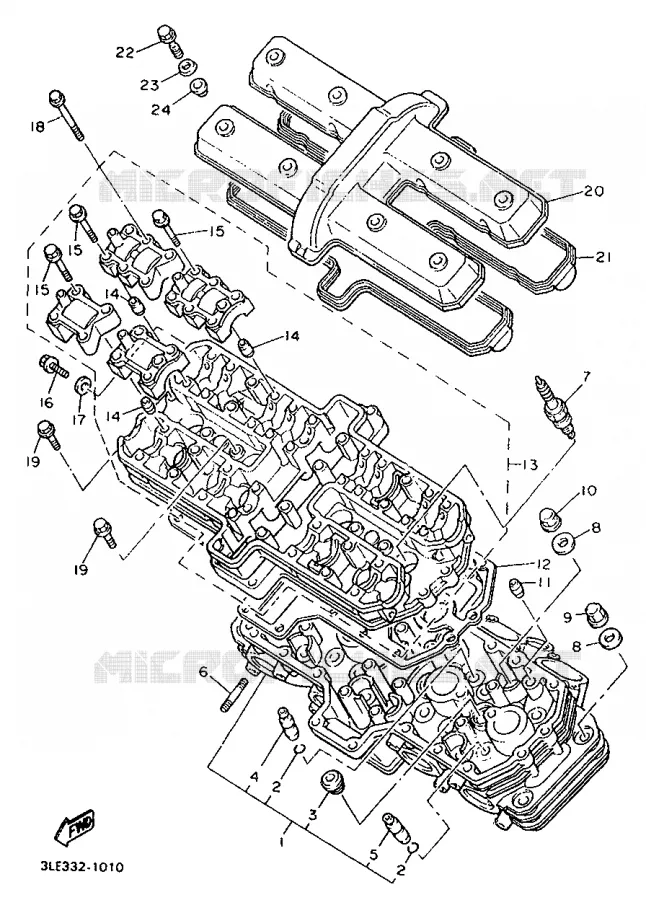 CULASSE Yamaha MOTO 1000 1995 FZR  FZR1000