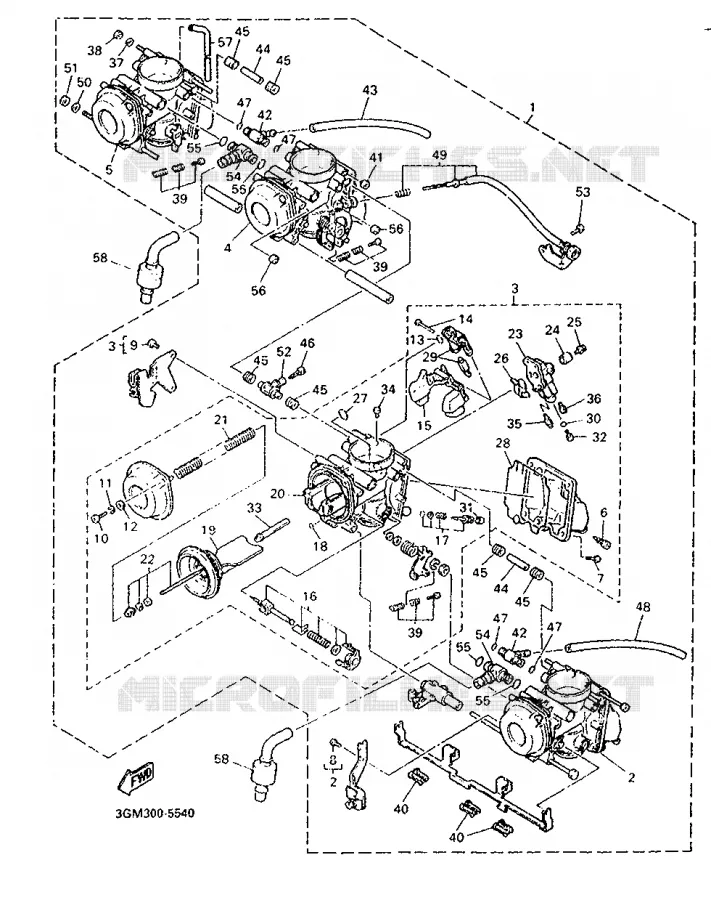 PIÈCES OPTIONNELLES - CARBURATEUR - SUISSE Yamaha MOTO 1000 1995 FZR  FZR1000