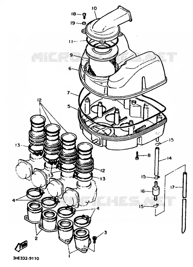 ADMISSION Yamaha MOTO 500 1990 FZR  FZR500