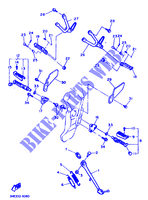 SUPPORT / REPOSE PIEDS pour Yamaha FZR500 de 1991