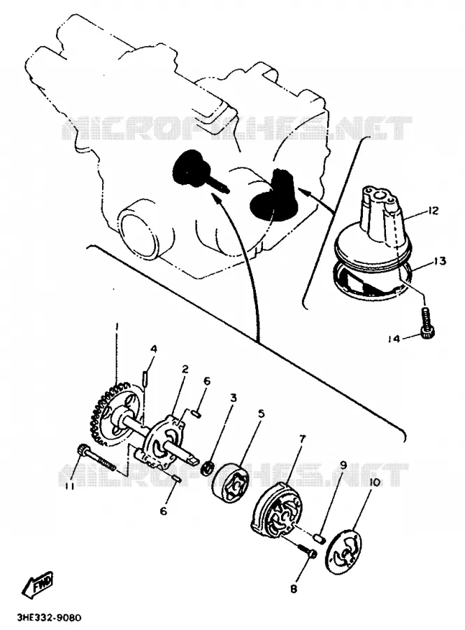 POMPE A HUILE Yamaha MOTO 600 1989 FZR  FZR600