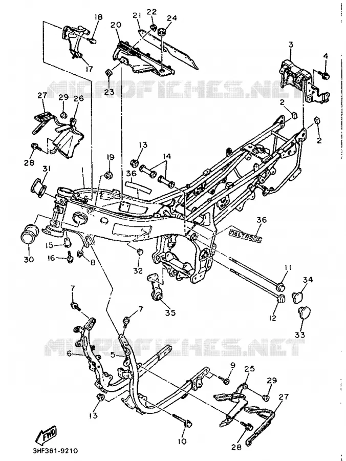 CADRE Yamaha MOTO 600 1989 FZR  FZR600