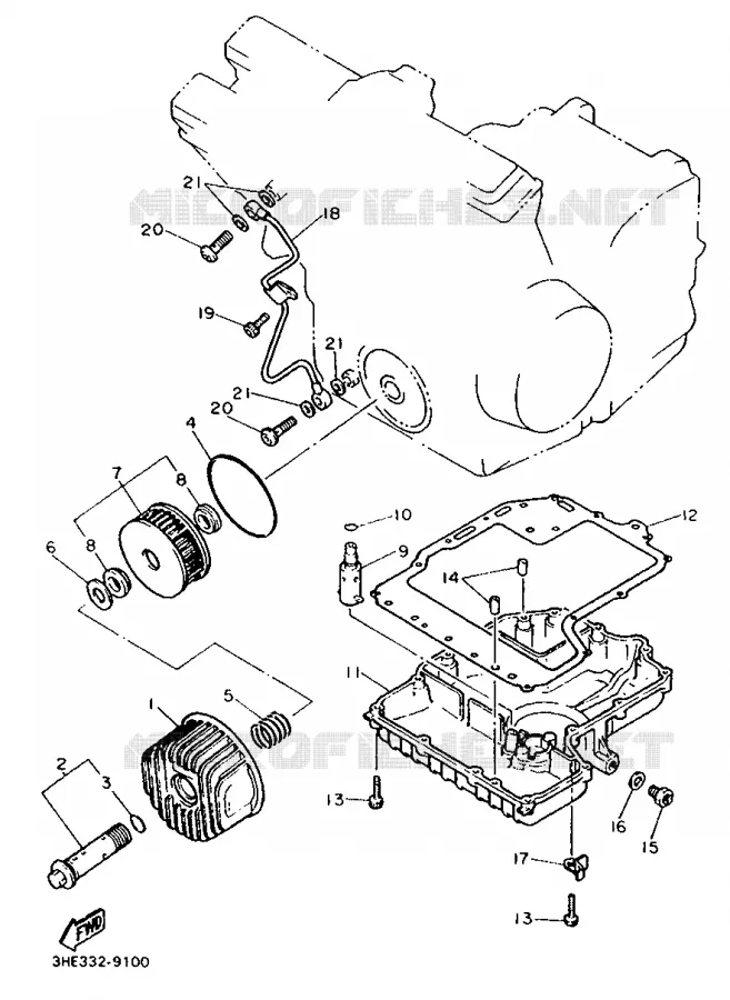 FILTRE A HUILE Yamaha MOTO 600 1990 FZR  FZR600