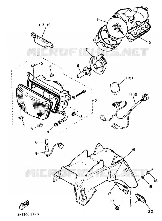PIÈCES OPTIONNELLES - ANGLETERRE / OCEANIE Yamaha MOTO 600 1992 FZR  FZR600