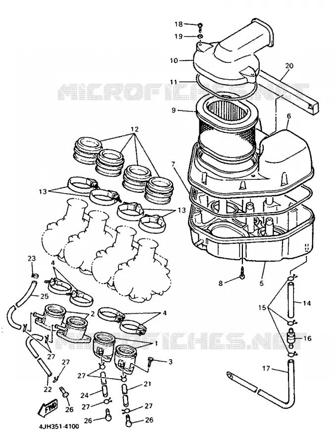 ADMISSION Yamaha MOTO 600 1994 FZR  FZR600R
