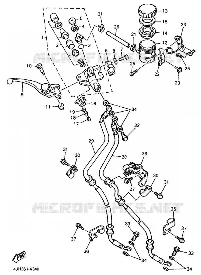 MAITRE CYLINDRE AVANT Yamaha MOTO 600 1994 FZR  FZR600R