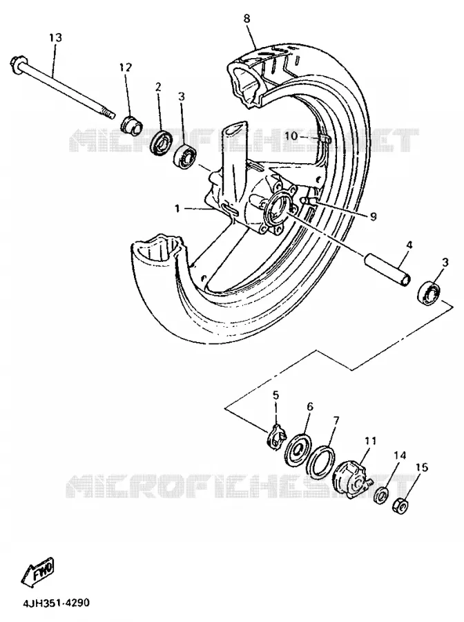 ROUE AVANT Yamaha MOTO 600 1994 FZR  FZR600R (72.1KW