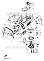 RESERVOIR A ESSENCE pour Yamaha FZR750R de 1989