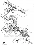 ROUE ARRIERE pour Yamaha FZR750R de 1989
