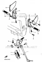 SUPPORT / REPOSE PIEDS pour Yamaha FZR750R de 1989