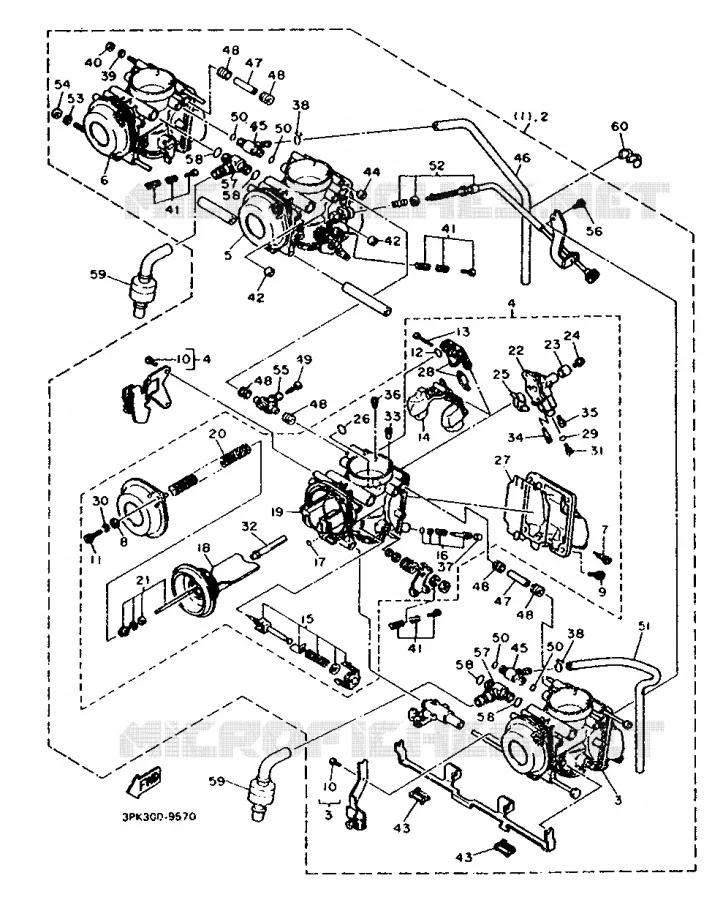 PIÈCES OPTIONNELLES - CARBURATEUR Yamaha MOTO 750 1989 FZR  FZR750R