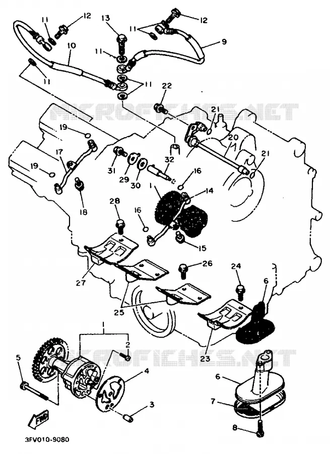 POMPE A HUILE Yamaha MOTO 750 1989 FZR  FZR750RW