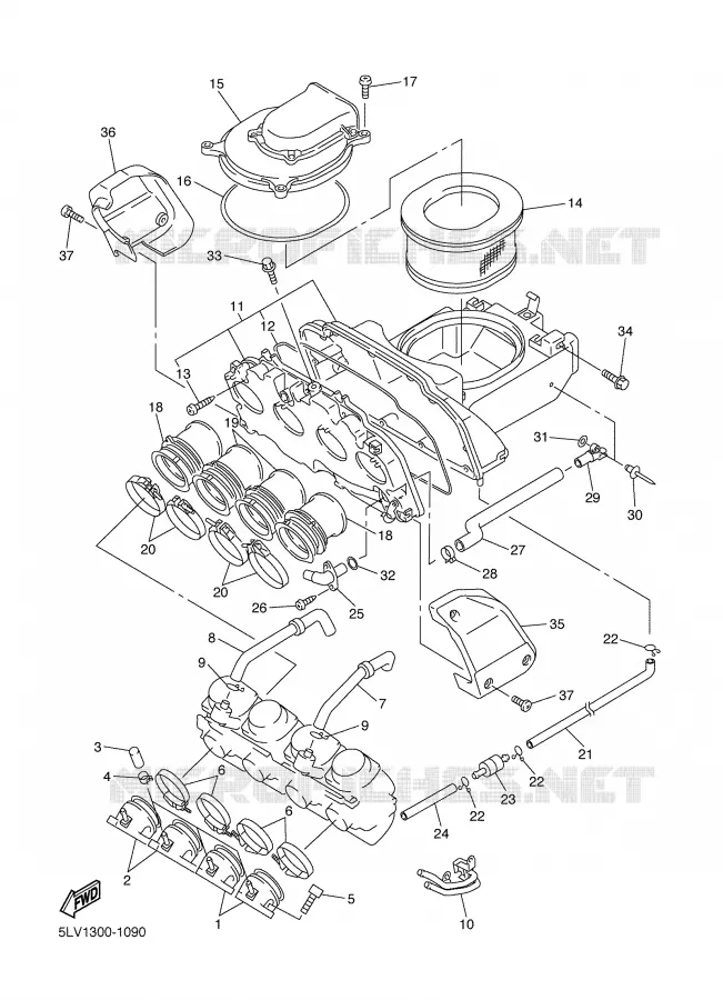 ADMISSION Yamaha MOTO 1000 2002 FAZER  FZS1000