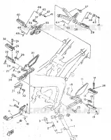 SUPPORT / REPOSE PIEDS pour Yamaha TZR50 de 1998