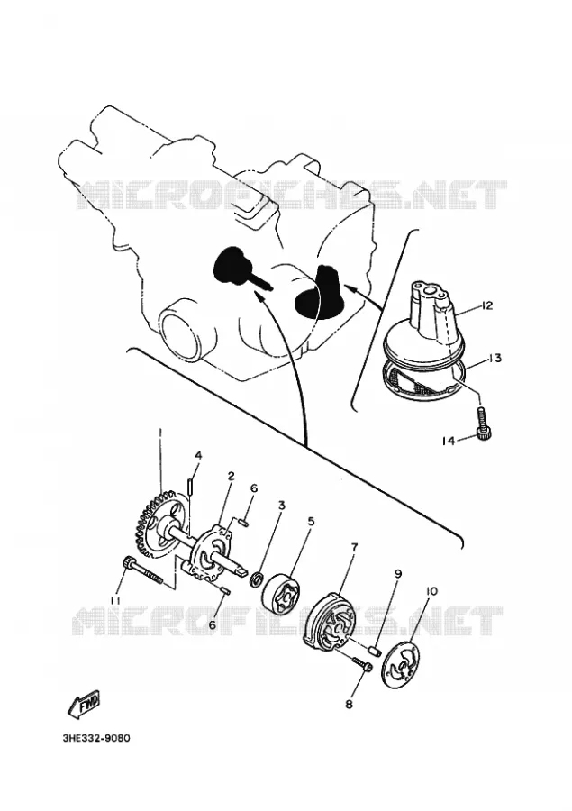 POMPE A HUILE Yamaha MOTO 600 1997 FZR GENESIS  FZR600 GENESIS