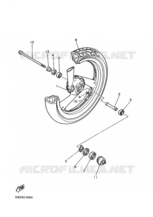 ROUE AVANT Yamaha MOTO 600 1997 FZR GENESIS  FZR600 FZR600RJ GENESIS