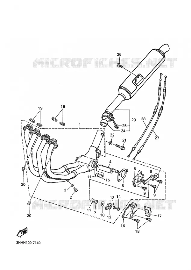 ECHAPPEMENT 2 - CALIFORNIE Yamaha MOTO 600 1997 FZR GENESIS  FZR600 GENESIS