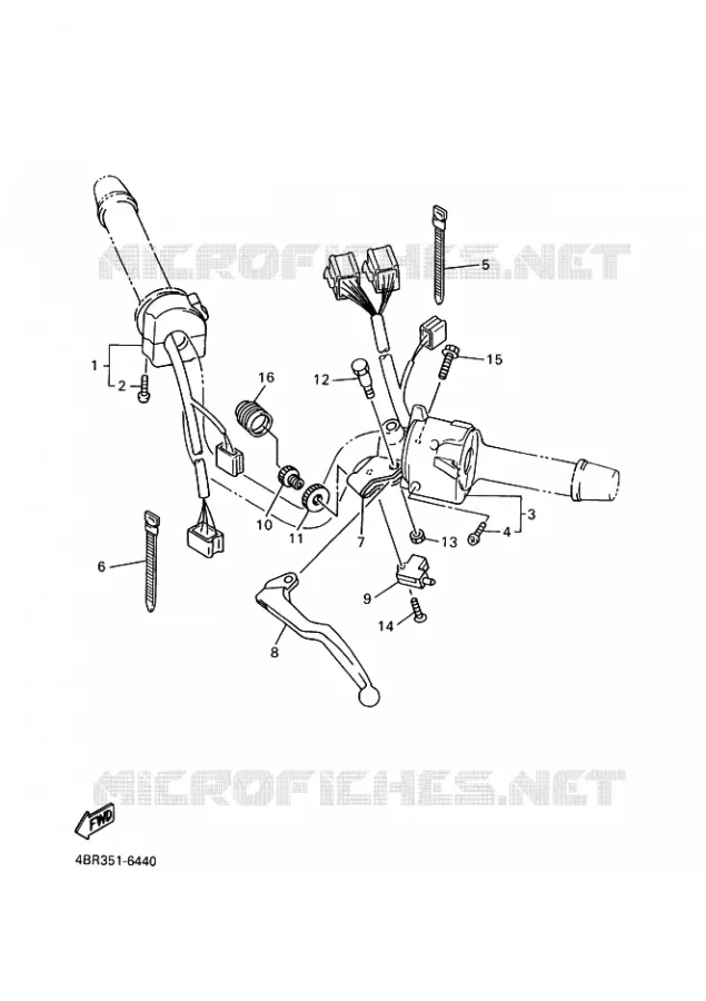 COMMODO / LEVIER Yamaha MOTO 600 1997 XJS DIVERSION  XJ600S DIVERSION