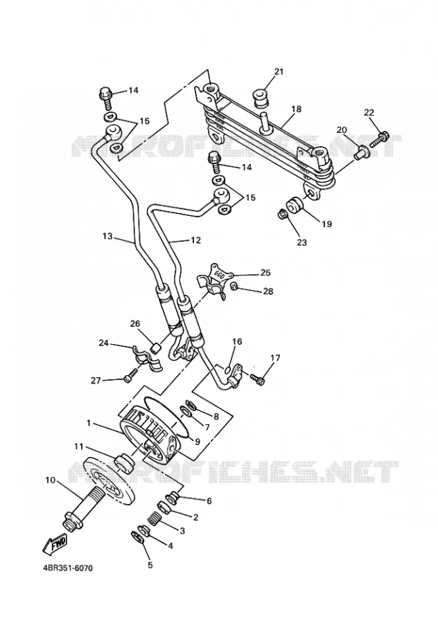 RADIATEUR D'HUILE / ECHANGEUR Yamaha MOTO 600 1997 XJS DIVERSION  XJ600S DIVERSION