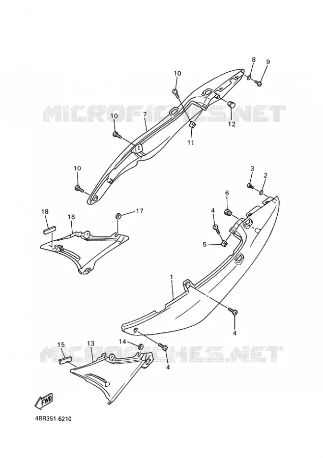 COUVERCLE LATERAL Yamaha MOTO 600 1997 XJS DIVERSION  XJ600S DIVERSION