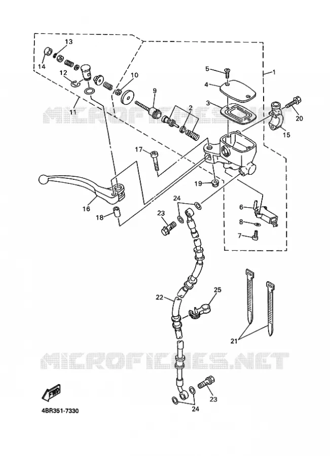 MAITRE CYLINDRE DE FREIN AVANT Yamaha MOTO 600 1997 XJS DIVERSION  XJ600S DIVERSION