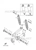 BRAS OSCILLANT / AMORTISSEUR pour Yamaha XV1100 de 1997