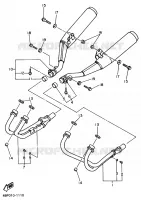 ECHAPPEMENT pour Yamaha XJ600N de 1997