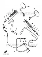 GUIDON ET CABLES pour Yamaha XV125 de 1997