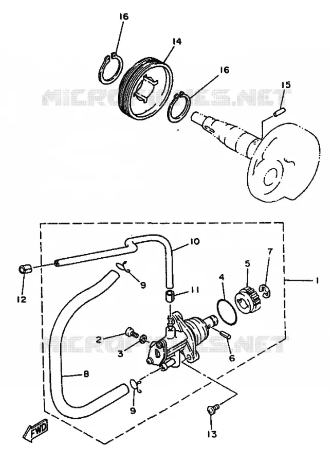 POMPE A HUILE Yamaha SCOOTER 50 1997 NEOS  YN50 YN50R