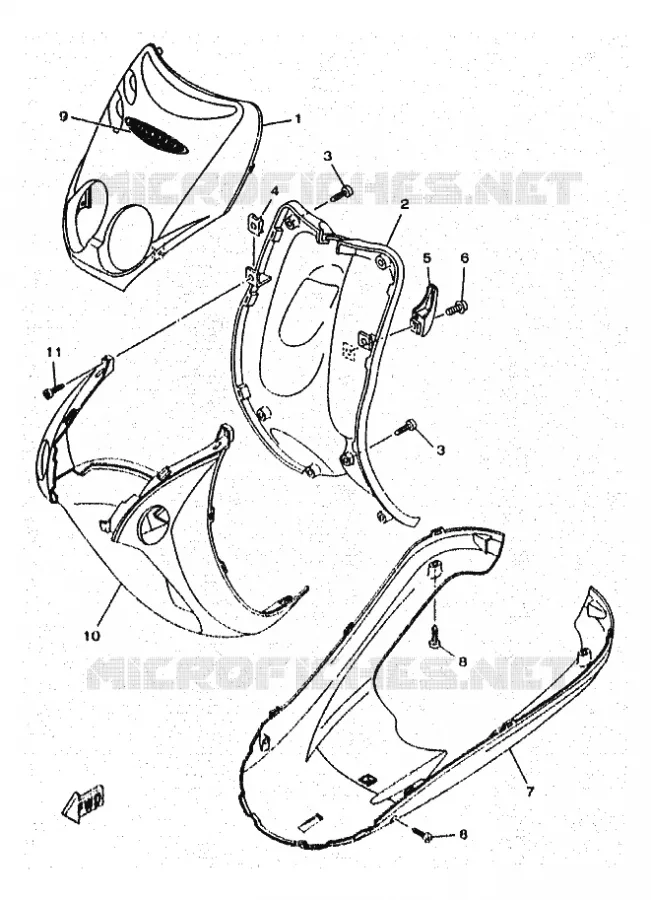 PROTEGE JAMBES Yamaha SCOOTER 50 1997 OVETTO  YN50 OVETTO