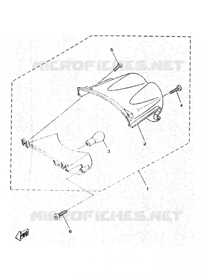 FEU ARRIERE Yamaha SCOOTER 50 1997 OVETTO  YN50 OVETTO
