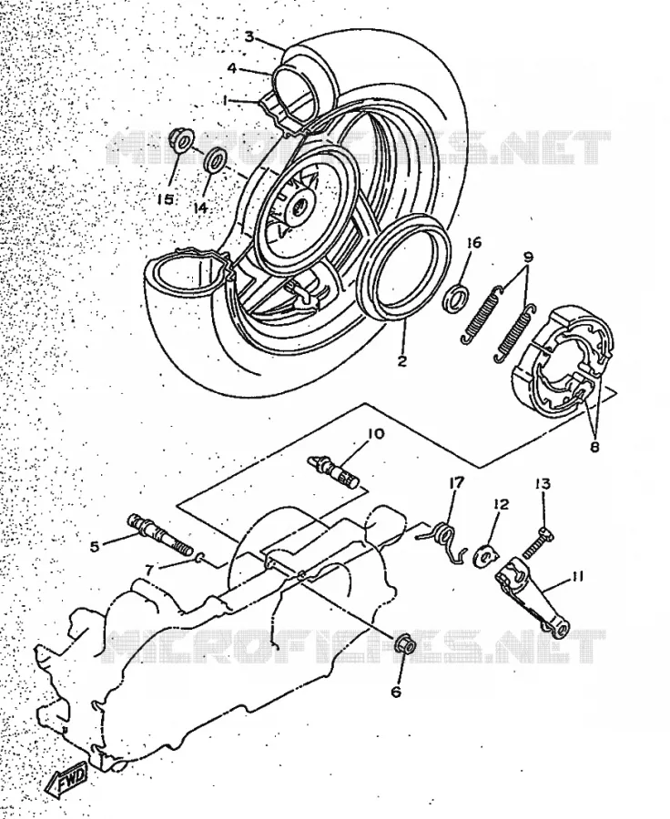 ROUE ARRIERE Yamaha SCOOTER 50 1996 JOG R  CY50R JOG R