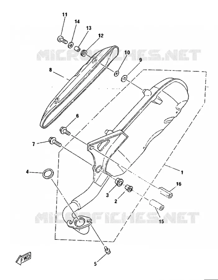 ECHAPPEMENT Yamaha SCOOTER 50 1996 JOG R  CY50R JOG R