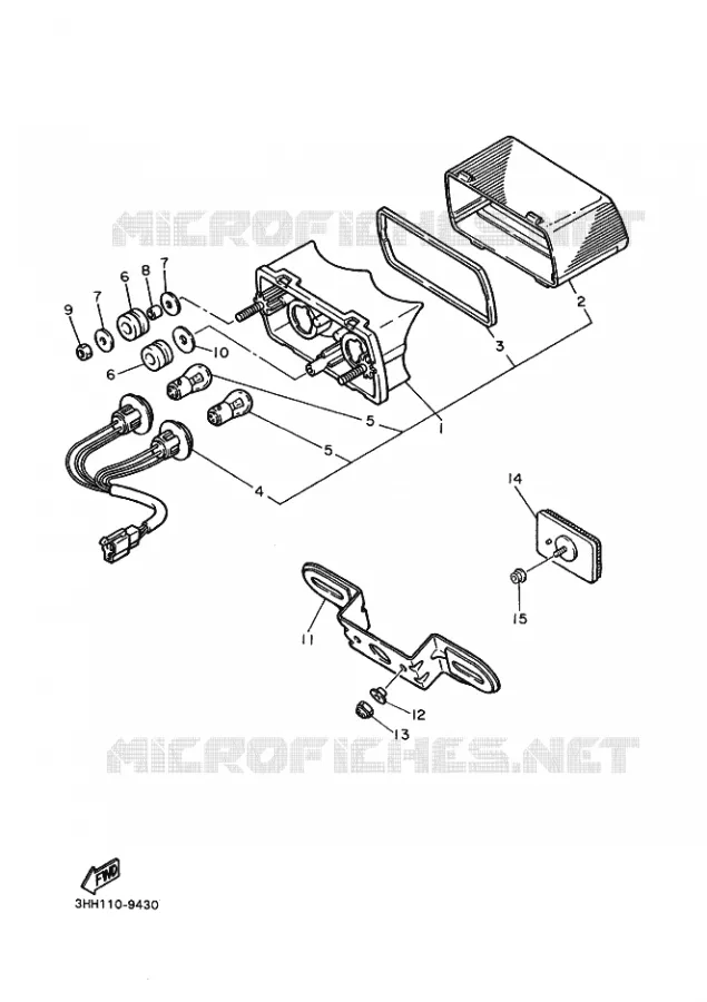 FEU ARRIERE Yamaha MOTO 600 1996 FZR GENESIS  FZR600 FZR600RH GENESIS