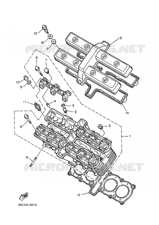 CULASSE Yamaha MOTO 600 1996 FZR GENESIS  FZR600 FZR600RH GENESIS